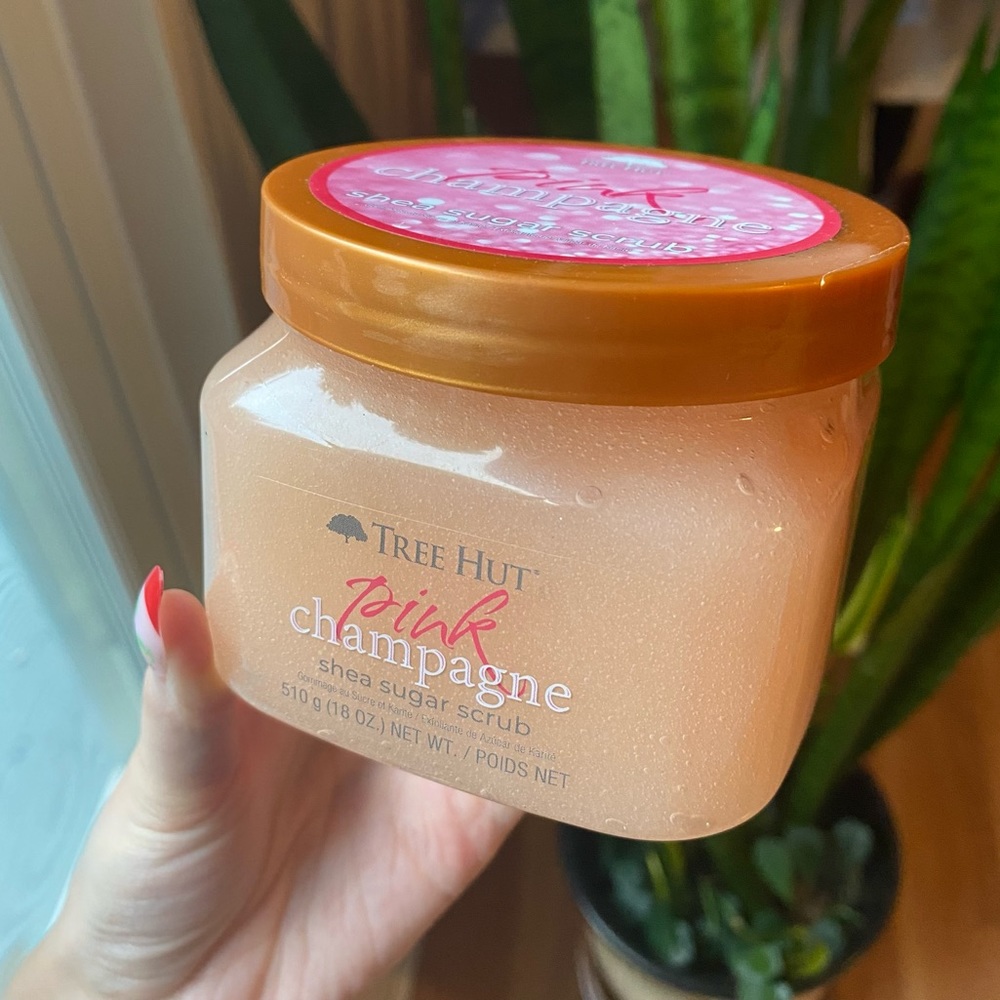 New Tree Hut pink champagne shea sugar scrub